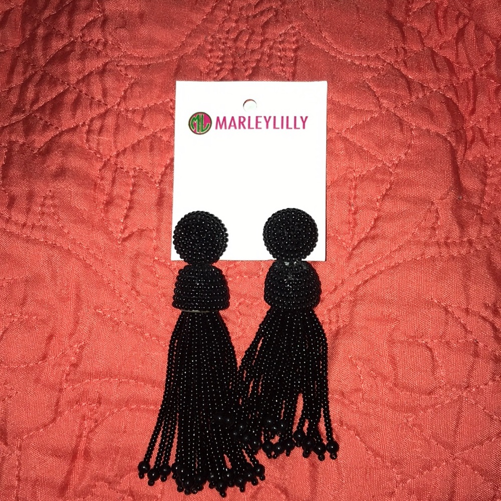 Marley Lilly black earrings